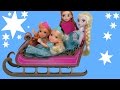 SLEIGHING SNOW Fun ELSA And ANNA Toddlers Play In SNOW