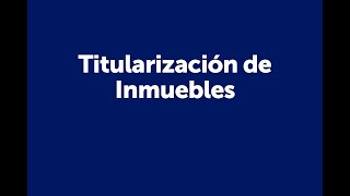 Titularización de inmuebles