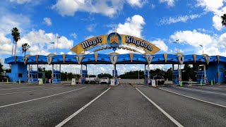 Driving to the Magic Kingdom parking lot at Walt Disney World, Florida