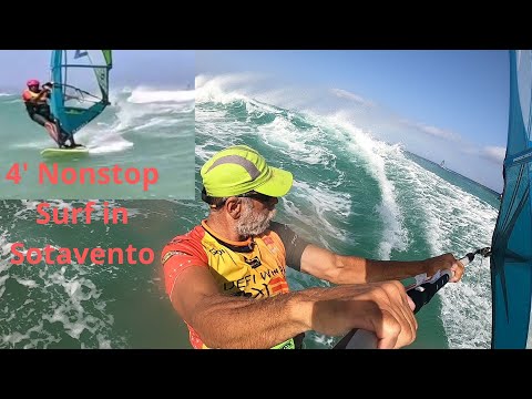 Fuerteventura - 4 min Nonstop  downwind Surf in Sotavento at full speed