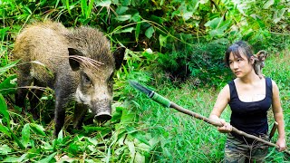 Detecting wild boar - craft some primitive traps.../ Bushcraft &amp; Survival - Part 3
