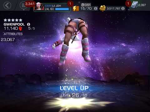 5 STAR RANK 5 LVL 65 GWENPOOL RANK UP / GAMEPLAY MARVEL CONTEST OF CHAMPIONS