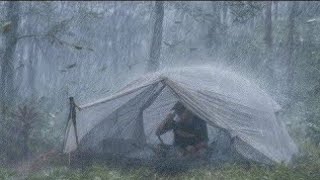Download lagu ⛈️ Solo Camping in Heavy Rain & Thunderstorm | Peaceful Tent in the Forest | Rain Sounds (ASMR) mp3
