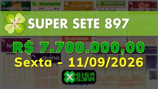 Resultado da Super Sete 897, Sexta-feira, 11/09/2026