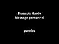 Françoise Hardy-Message personnel-paroles
