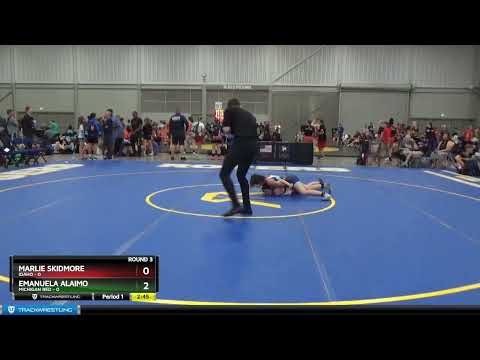 100 Lbs Round 3 (6 Team) - Marlie Skidmore, Idaho Vs Emanuela Alaimo, Michigan Red A395