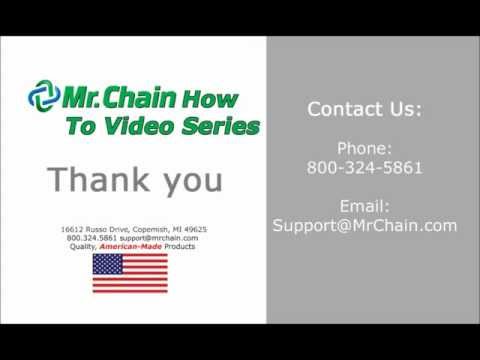 Part of a video titled How to Cut Plastic Chain, by Mr. Chain - YouTube