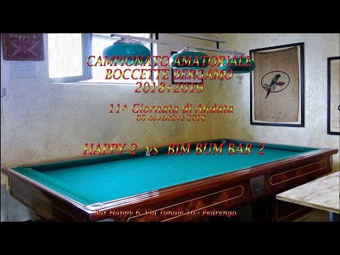 Campionato Amatoriale Boccette Bergamo 11^ di Andata