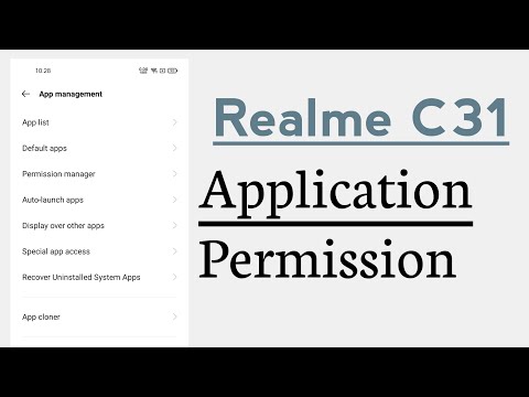 Realme C31 Application Permission Allow And Deny