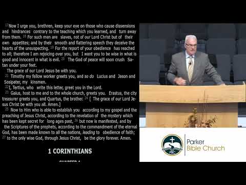 Sermon September 7, 2025:  And In Closing {Romans 16:17-27}