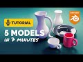 5 Blender Models In 7 Minutes Tutorial Polygon Runway