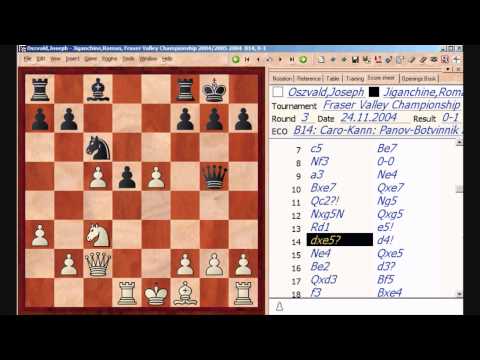 Quick win by Black in Panov attack