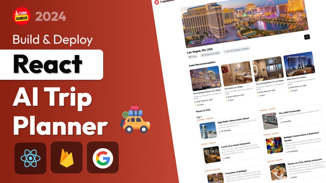 🚀 Full-Stack AI Trip Planner: React, Gemini AI, Firebase & TailwindCSS