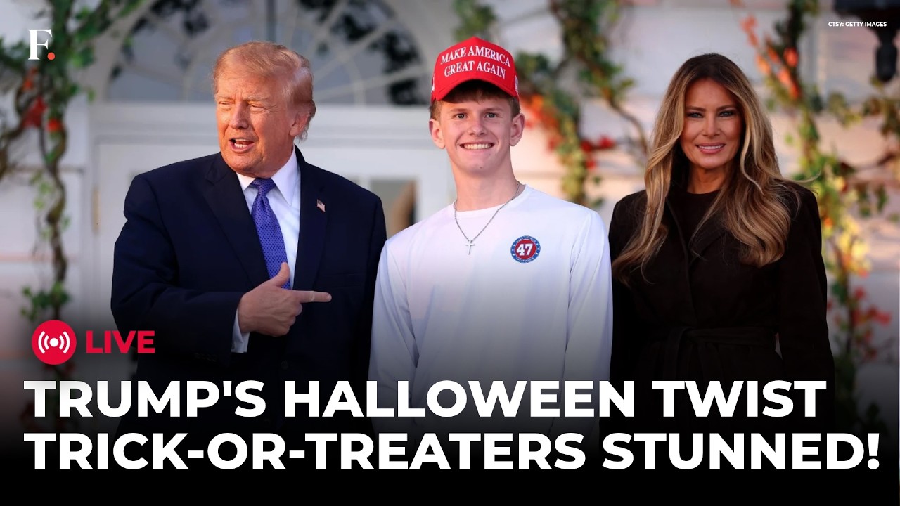 LIVE: Trump & Melania Welcome Halloween Crowds | Trick-or-Treaters Left Stunned by Surprise Twist