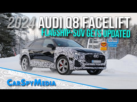 2024 Audi Q8 Mid-Life Facelift Prototype Updated Flagship SUV Caught Winter Testing In Scandinavia