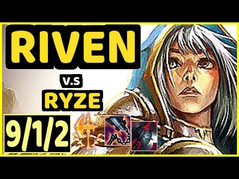 ALOIS (RIVEN) vs RYZE - 9/1/2 KDA TOP CHALLENGER GAMEPLAY - EUW