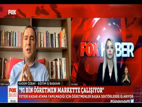 Genel Başkanımız Kadem Özbay`ın, ataması yapılmayan öğretmenler ile ilgili açıklamaları Fox Tv Ana Haber`de yayımlandı.  | EĞİTİM İŞ