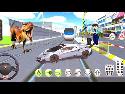 Racing Super Police Car Lamborghini VS Bullet train - 3D Driving Class Simulator
