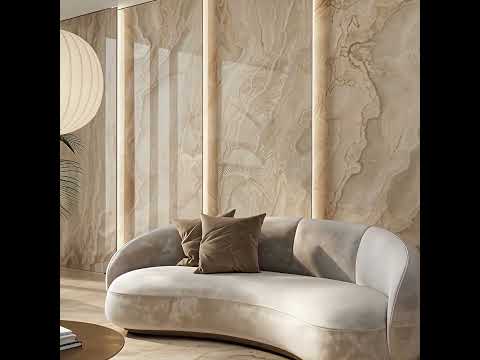 Carrelage sol et mur poli effet marbre Bavaro ambre 60x120 cm