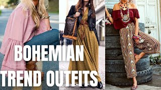 Chic Bohemian Trend Outfit Ideas. How to Wear Boho Outfit in Spring Summer