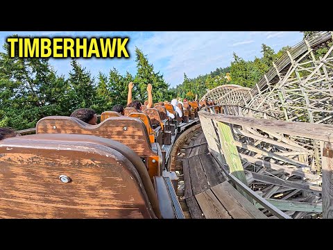 Back row point of view footage of Timberhawk: Ride of Prey