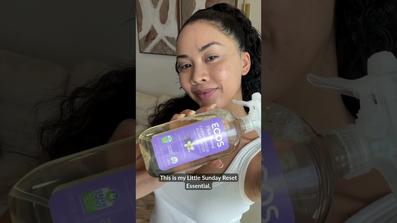 Swapped my synthetic sprays for the Ecos® Plant Powered Odor Eliminator. 🧺