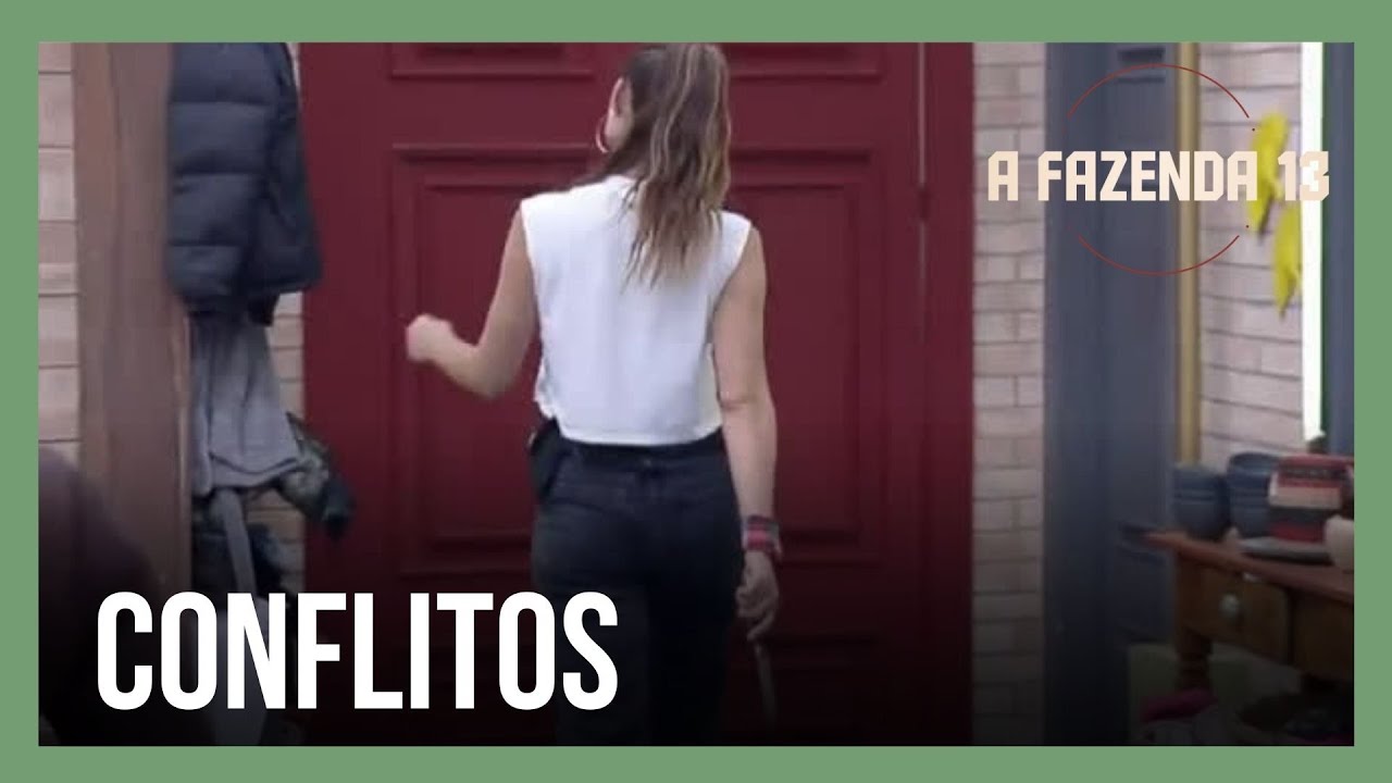 Após discussões, Dayane rasga a jaqueta de Rico com uma faca | A Fazenda 13