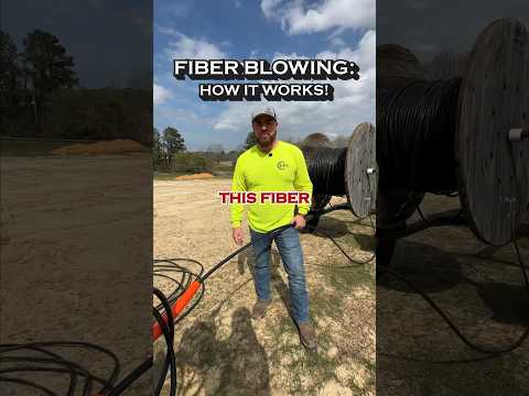 HOW FIBER BLOWING ACTUALLY WORKS! #jobs #fiber #utilities #fiberblowing #topjobs #bluecollar
