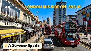 London Bus Ride ☀️ A Summer Special: Northolt to Little Venice via 282, Piccadilly Line & 18