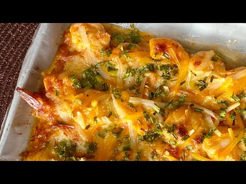 Baked Cheesy Garlic Shrimp | Try this easy Baked Shrimp