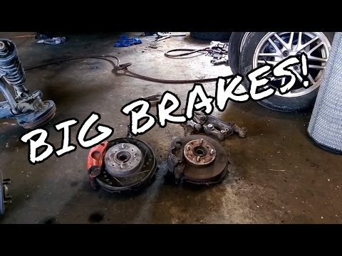 BIG BRAKE KIT - EF Civic crx Front Spindle Swap -  The Honda Track Car Build EP.3