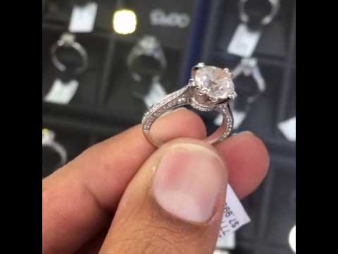 ER-SOLD-243 - 2.58 Carat G-SI2 Certified Natural Round Diamond Engagement Ring 14k White Gold