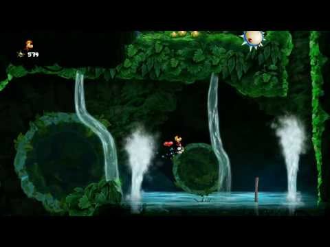 Rayman Legends 100% Walkthrough P. 46 - Jibberish Jungle - Swinging Caves / Playing in the Shade !