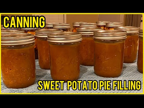 How To Make & Store SWEET POTATO PIE FILLING On Shelves For Months- EASY RECIPE