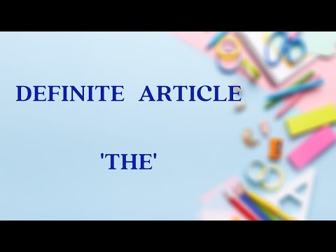 English for Beginners - Lesson 19 - Definite Article 'THE'
