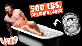 We got into a bathtub full of Liquid Glass Thinking Putty!