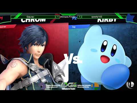 Gaurav (Chrom) vs qwertz143 (Kirby) - Smash Ultimate @ LXG 10 - Winners Finals