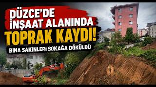  İnşaat Alanında Toprak Kaydı, Bina Sakinleri Sokağa Döküldü