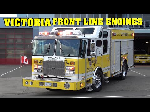 *YELLOW ENGINES!* [VICTORIA FIRE] Engine 1, Engine 2 & Engine 3 Response Compilation