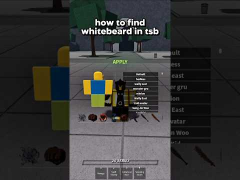 how to find unreleased SECRET CHARACTER (whitebeard) #thestrongestbattlegrounds #tsb #roblox