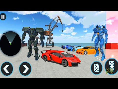Transport Truck City Robot & Car: Robot F1 Car Game Sim - Android iOS Gameplay