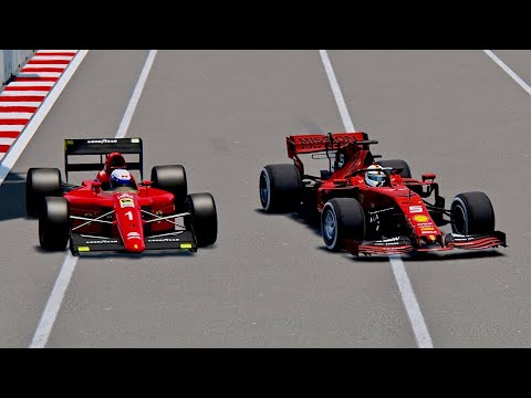 Ferrari F1 2019 vs Ferrari F1 1990 - Azerbaijan Baku