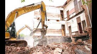 Demolition of Warren Street School in Newark, New Jersey
