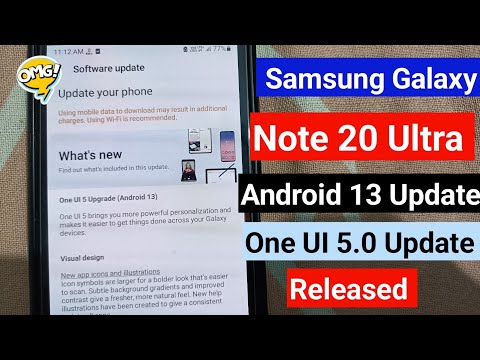 Samsung Galaxy Note 20 Ultra Android 13 Update & One UI 5.0 Update