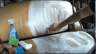 How to clean dirty CAR leather interior using GLASS cleaner