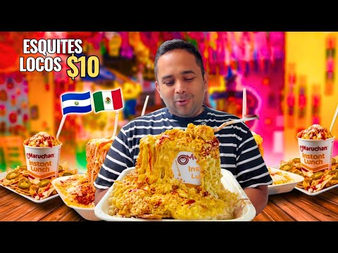NUEVOS Y DELICIOSOS Esquites LOCOS EN EL CENTRO histórico de San Salvador comida mexicana 