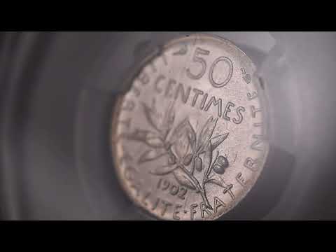 Coin, France, Semeuse, 50 Centimes, 1902, Paris, Collection Idéale, TOP POP