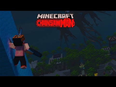 I Survived As CHAINSAW MAN In Modded Minecraft!