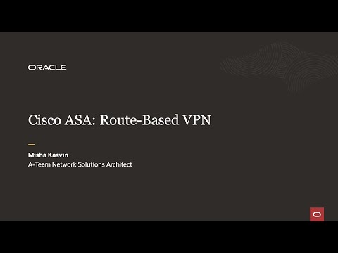 Cisco ASA: Route-Based VPN