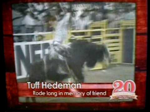 Tuff Hedeman Tribute 10th NFR round ride to Fallen World Champion Lane Frost